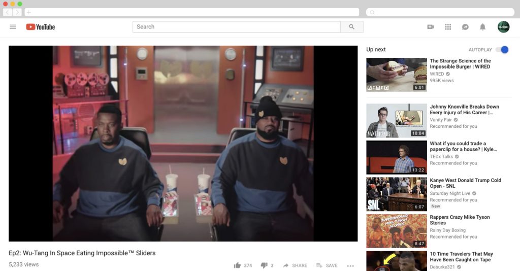 Wu-Tang in space eating impossible burgers