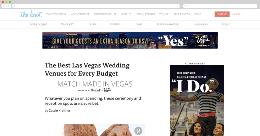 Valentines Day ad by Las Vegas Convention + The Knot