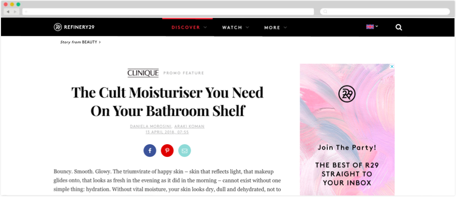 Clinique + Refinery29: The Cult Moisturiser You Need On Your Bathroom Shelf