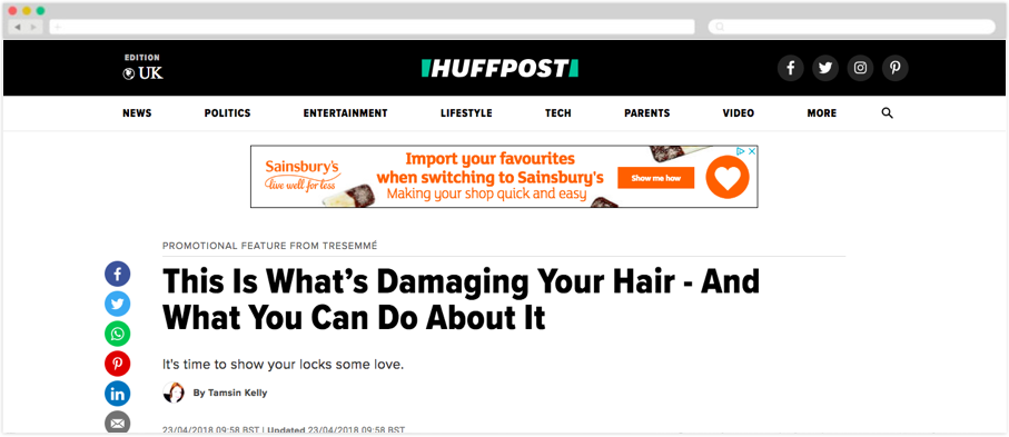 TRESemmé + HuffPo: This Is What’s Damaging Your Hair - And What You Can Do About It