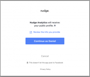 Nudge Dashboard – Implementation Link to FB