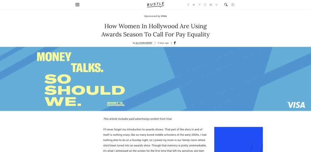visa on bustle women in hollywood