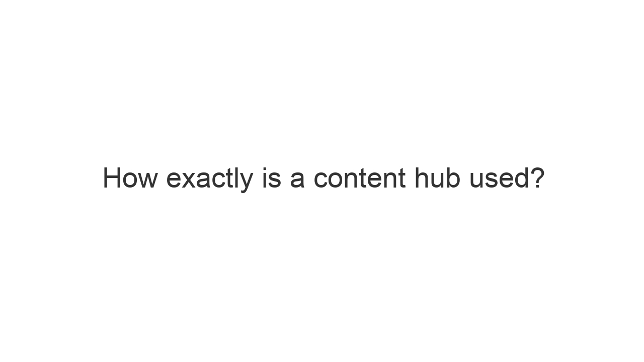 How exactly is a content hub used? | Nudge